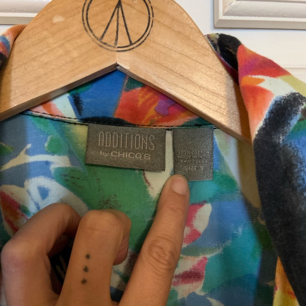 Multi Colored Cropped Denim Jacket - image 5